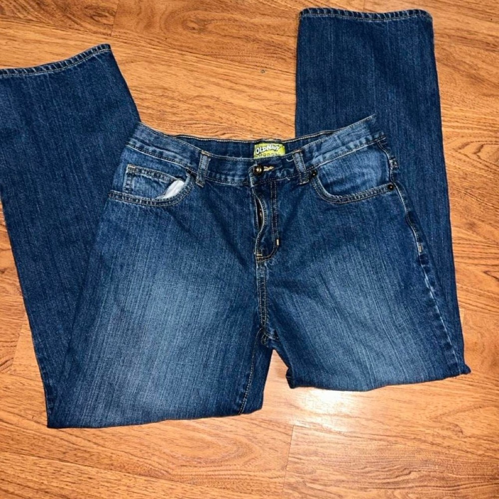 Old Navy Medium Wash Straight Leg Jeans 16 Husky